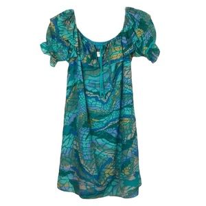 Single Green Blue Multi Dress